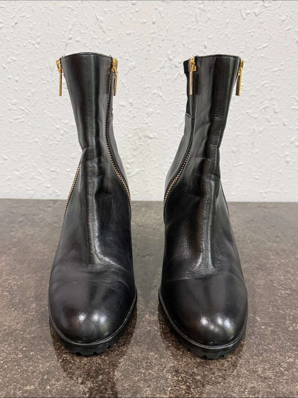 Michael‎ Kors Aileen Wedge Ankle Boots Black Leather Women’s Size 7